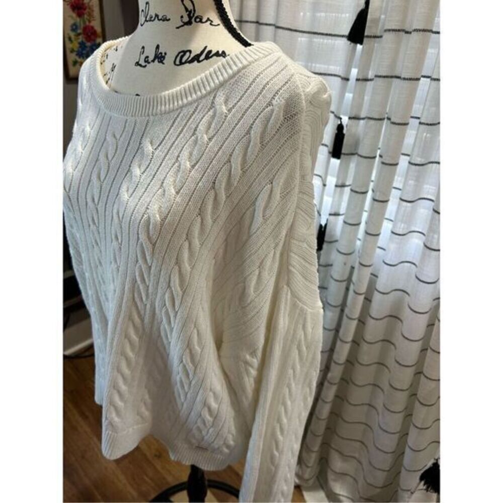 Nautica Crew Neck Knit Rope Sweater Size XL